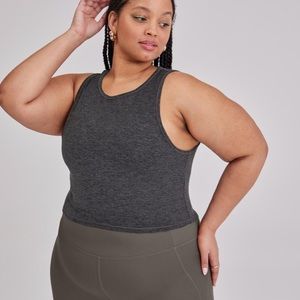 Girlfriend Collective Gray Stretch Super Crop, Small